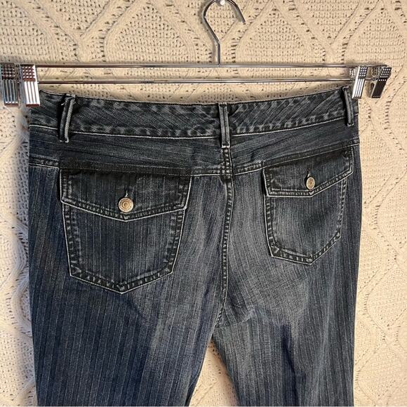 NWT BANANA REPUBLIC | Blue Dark Wash Bootcut Denim "Herringbone" Jeans | Bottoms - Picture 6 of 9